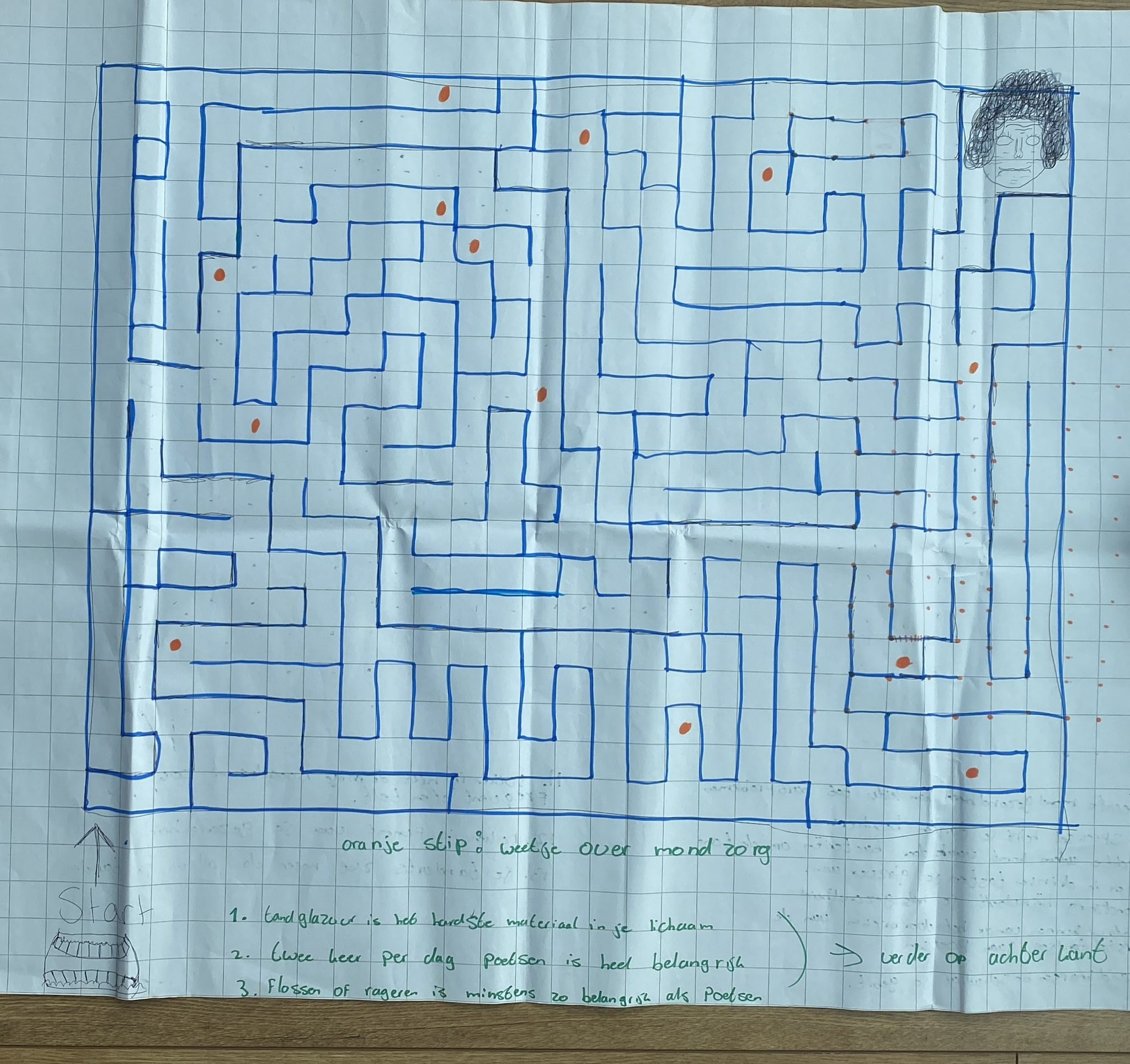 Mondzorg doolhof gemaakt door studenten